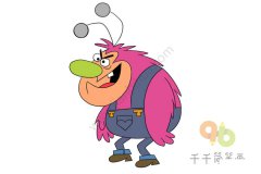 毛茸怪兽简笔画