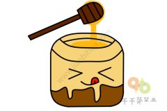 香甜的蜂蜜简笔画图片