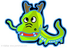 小龙简笔画   小龙生气啦