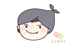 戴头巾的男生头像简笔画