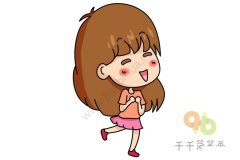 小女孩简笔画图片 太萌太可爱了