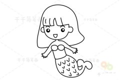 美人鱼简笔画 简单又漂亮