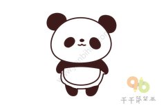 简单的大熊猫简笔画步骤图