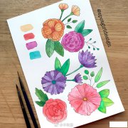 花朵手帐简笔画