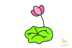 清香袭人的荷花简笔画