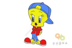 崔弟简笔画步骤图