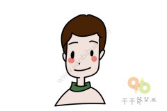 短发男孩简笔画教程