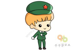 教你画神圣的军人简笔画