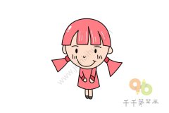 美美哒女孩简笔画图片