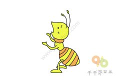 无助的蚂蚁简笔涂色画