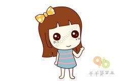 教你画女孩简笔画 感觉自己萌萌哒