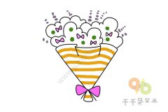 满天星花束简笔画