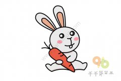 教你画 机灵的兔子简笔画