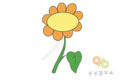 生机勃勃的向日葵简笔画