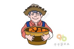 憨厚的农民简笔画怎么画
