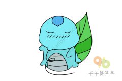 正在休息的青虫简笔画