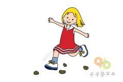 小女孩简笔画教程 呆萌可爱