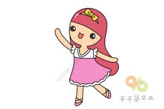 怎么画女孩简笔画教程