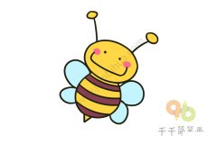得意的小蜜蜂简笔画图片