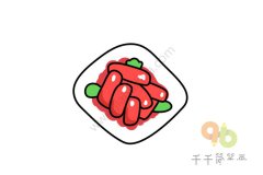 炒年糕简笔画图片教程