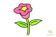 盛开的牵牛花简笔画