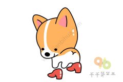 爱美的小狗简笔画教程