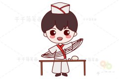 拉面师傅简笔画 幼儿启蒙画