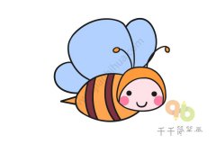 害羞的蜜蜂简笔画简单易学