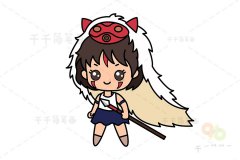 幽灵公主 珊简笔画 简单好学