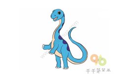 恐龙世界之可爱简单的雷龙儿童卡通简笔画