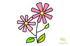 漂亮的满天星简笔画