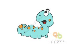 惊恐的毛毛虫简笔画图片
