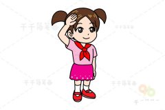 少先队员简笔画 亲子绘画