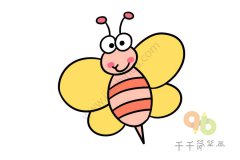 漂亮的小蜜蜂简笔画图片