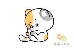 教你画三花猫简笔画图片