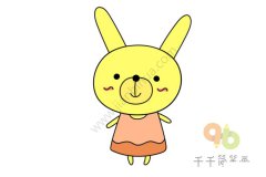 熊熊兔简笔画步骤图