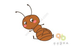 惊讶的小蚂蚁简笔画