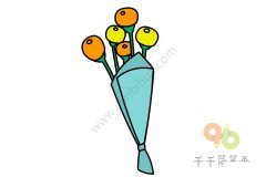 漂亮的花束简笔画  七夕的礼物
