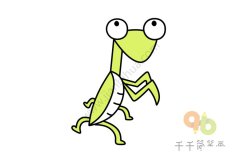 呆呆的螳螂简笔画怎么画
