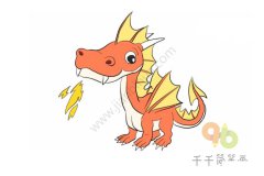 恐龙世界之喷火龙简笔画