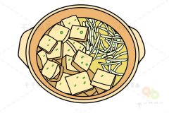 贵州美食 金钩挂玉牌简笔画