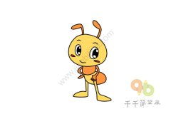 机灵可爱的蚂蚁简笔画