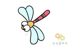 大眼睛的蜻蜓简笔画步骤图
