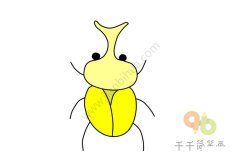 呆萌的甲虫简笔画图片
