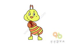 扭来扭去的蚂蚁简笔画