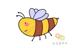 勤劳的蜜蜂简笔画简单好画