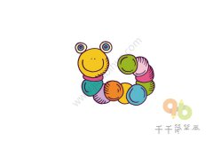 可爱的毛毛虫简笔画