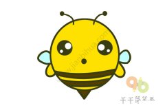 呆萌的蜜蜂简笔画步骤图