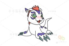 数码宝贝 哥玛兽简笔画