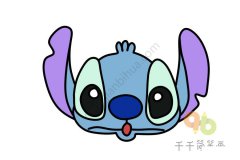 星际宝贝 噘嘴的史迪奇简笔画